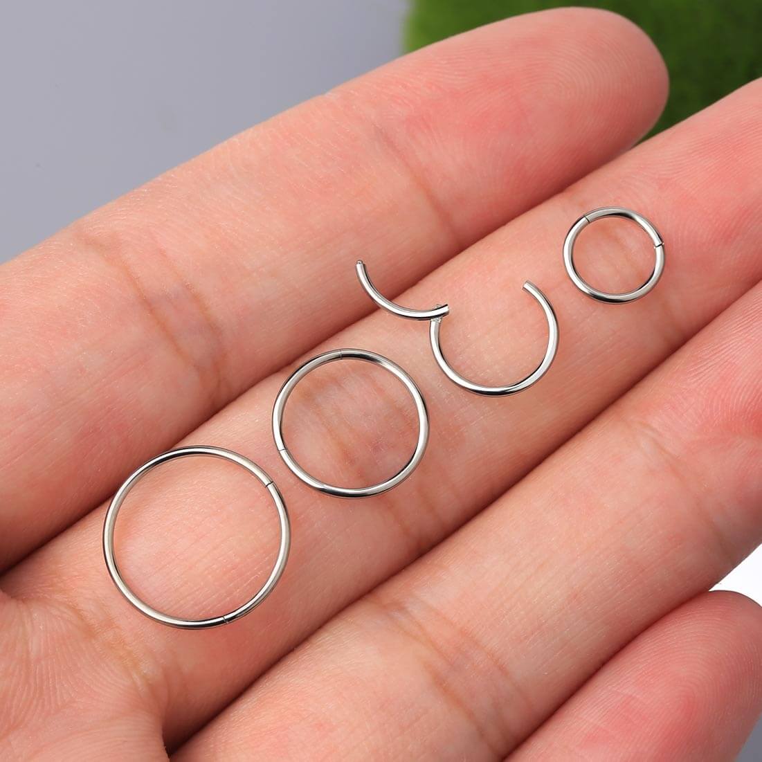 Buy G23 Titanium Septum Ring, Hinged Nose Ring, Nose Hoop Ring, Segment Nose  Ring, Septum Piercing, Nose Hoop, Body Piercing Jewelry, TS11 Online in  India - Etsy