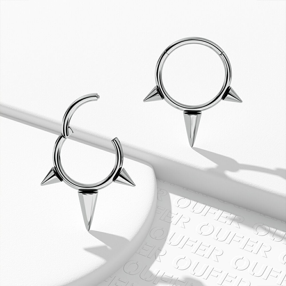 oufer body jewelry spiked septum clicker