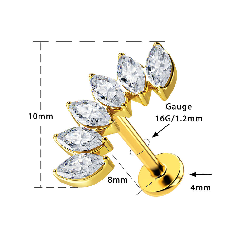 oufer body jewelry lip stud jewelry