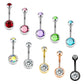 diamond belly button rings