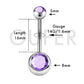 16mm belly button rings