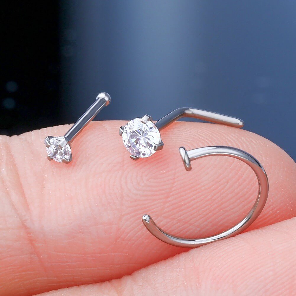 oufer body jewelry titanium nose piercings