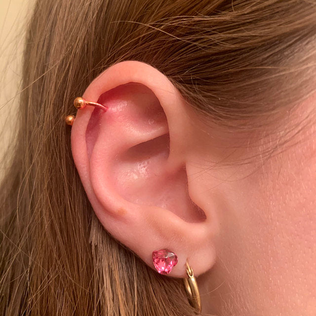 horseshoe helix earrings