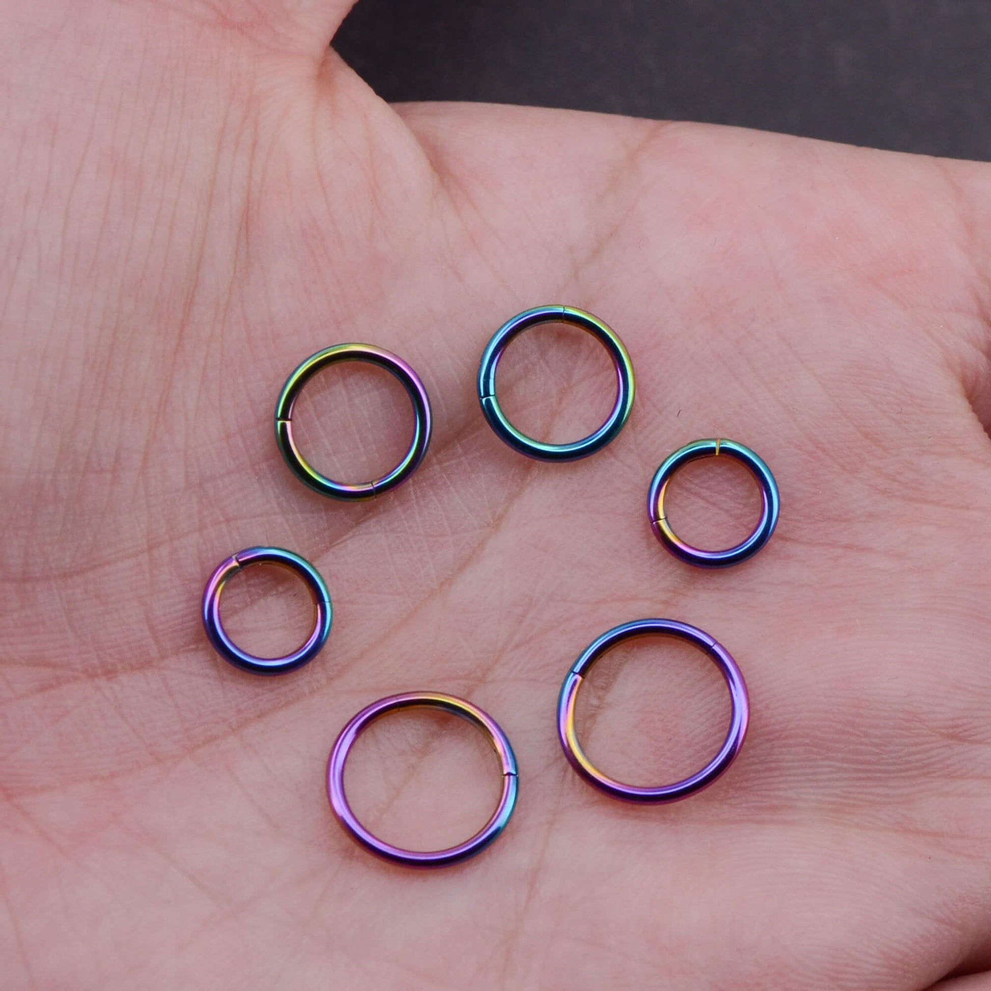 rainbow cartilage earring