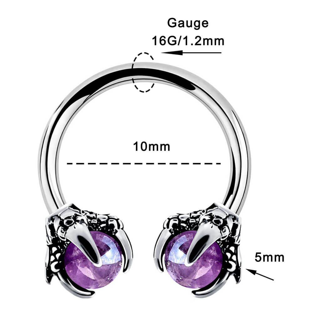 16 gauge septum ring