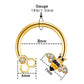 Boucle d'oreille Helix en fer à cheval en or 16G/18G