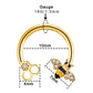 Boucle d'oreille Helix en fer à cheval en or 16G/18G