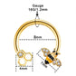 Boucle d'oreille Helix en fer à cheval en or 16G/18G