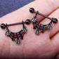 Black spider Halloween nipple piercing jewelry- oufer body jewelry 