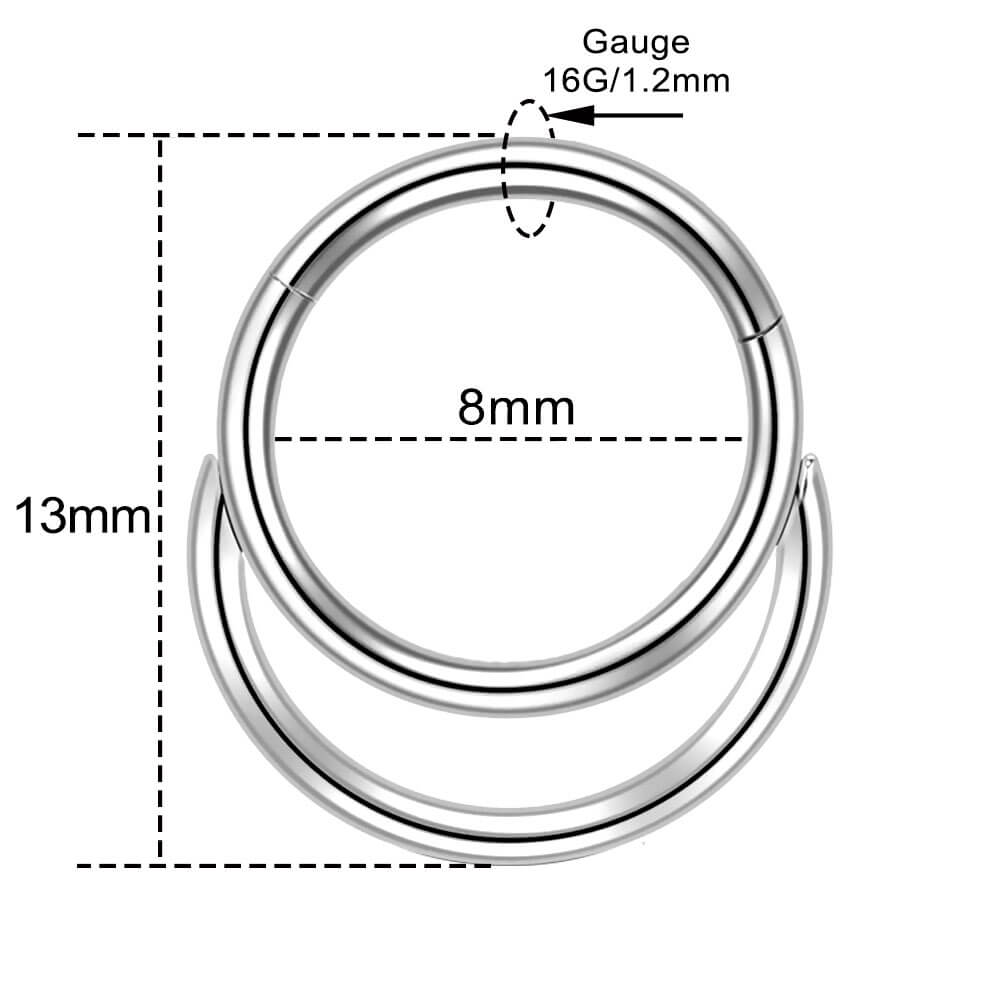 8mm layered septum ring