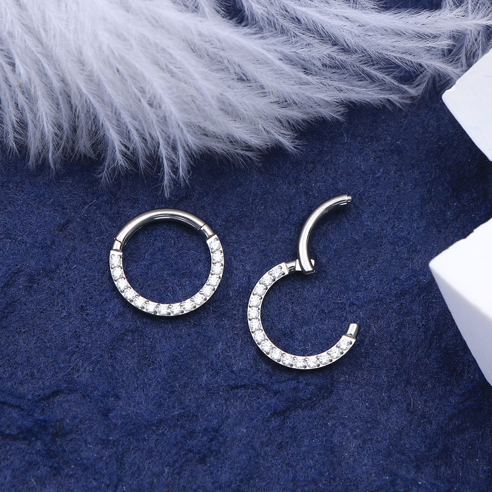 titanium daith earrings - oufer body jewelry