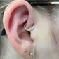 16G cristal CZ titanio con bisagras segmento septum anillo