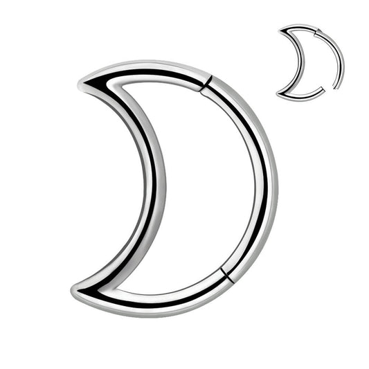 titanium moon daith earring - oufer body jewelry