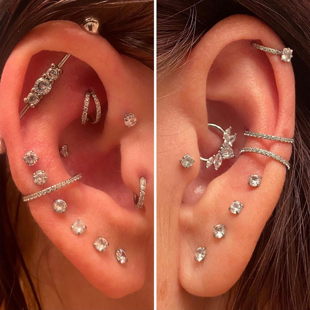 double hoop rook earring 