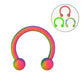 6pcs 16G Spike and Ball Circular Barbell Septum Ring Pack - OUFER BODY JEWELRY 