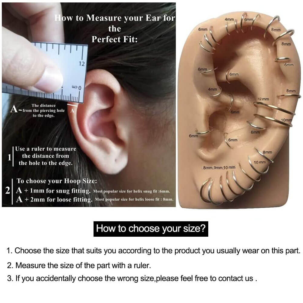 ear piercing size chart - OUFER BODY JEWELRY 